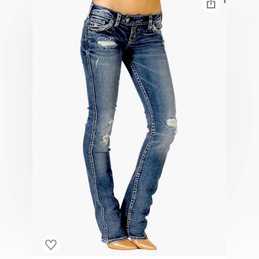 90’s Silver Jeans Western Glove Works Tuesday Low-Rise TALL Jeans